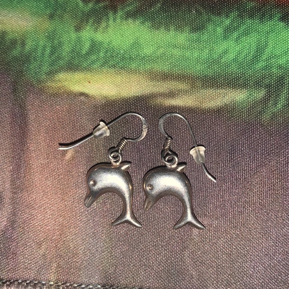 S925 Dolphin Earrings